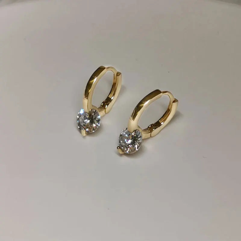 Brileon Solara Solitaire Hoops - Brileon