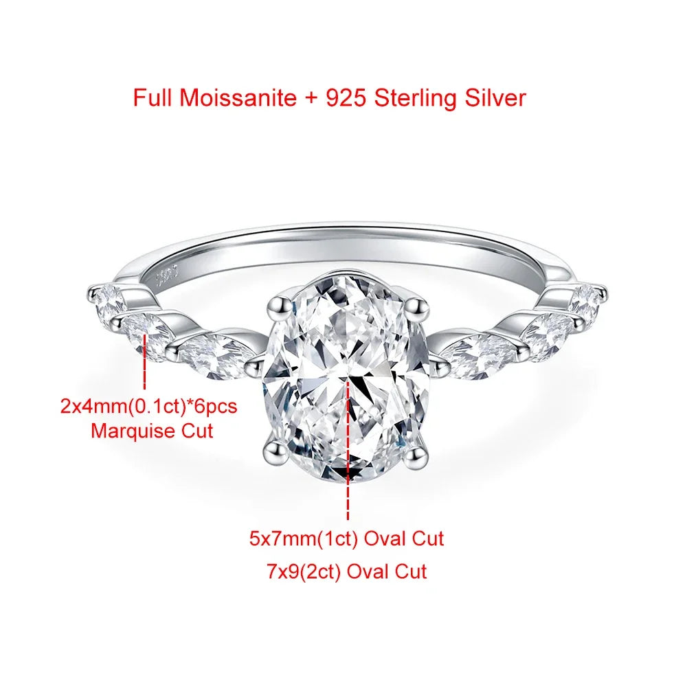 Brileon Astrielle Oval Moissanite Ring - Brileon