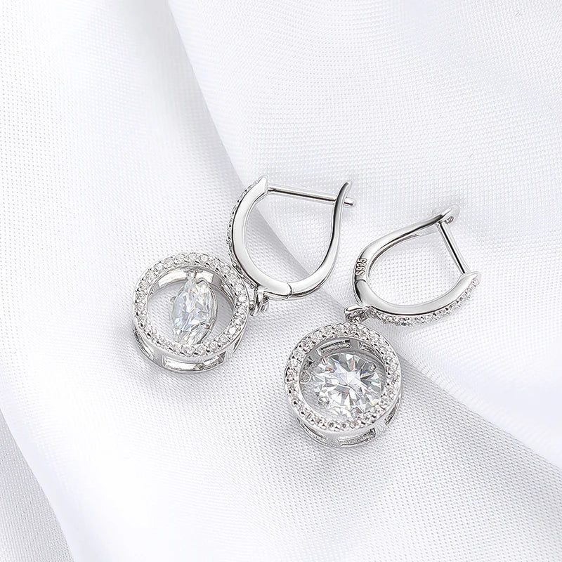 Brileon Vivessa Moissanite Drop Earrings - Brileon
