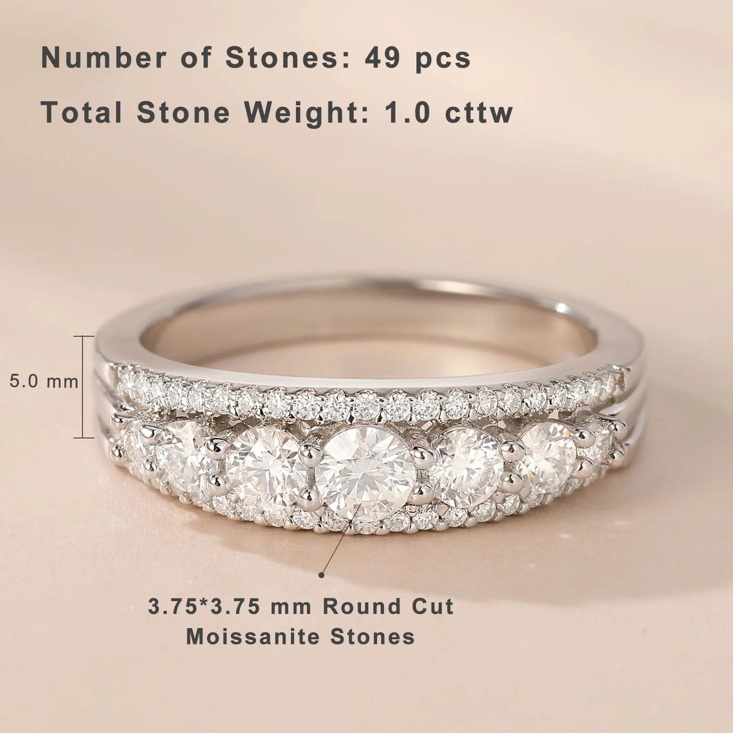 Brileon Eternara Moissanite Eternity Band - Brileon