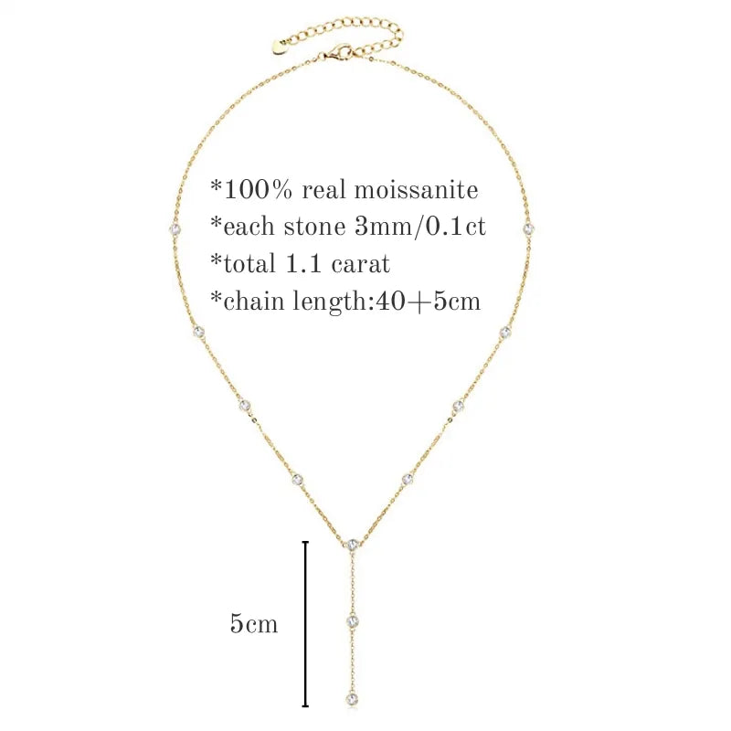 Brileon Virelia Round Cut Moissanite Necklace - Brileon
