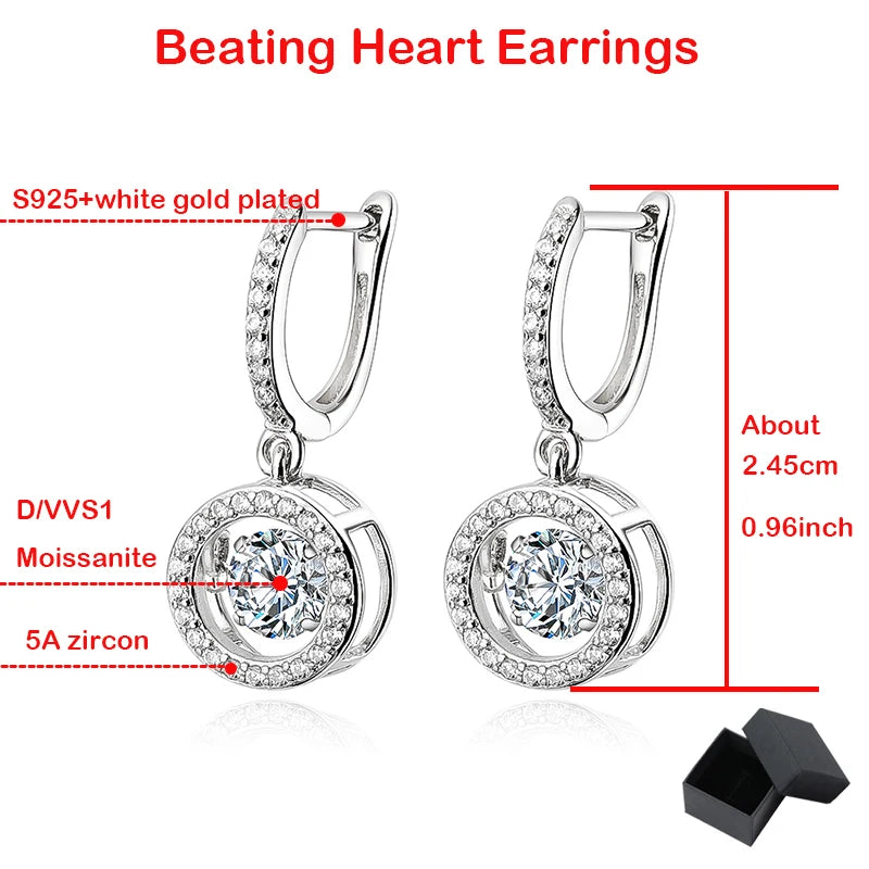 Brileon Vivessa Moissanite Drop Earrings - Brileon