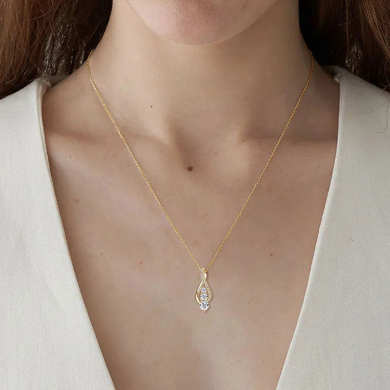 Brileon Eternelle Moissanite Infinity Pendant Necklace - Brileon