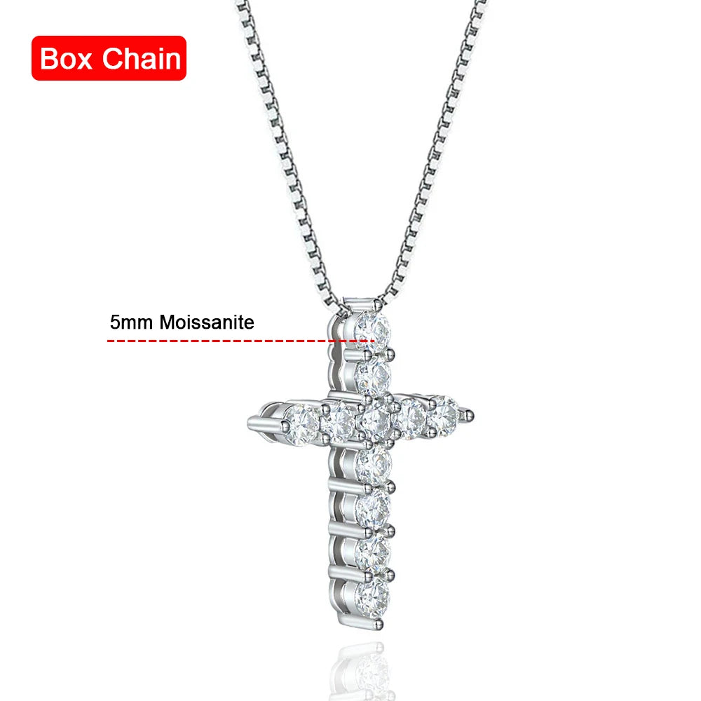 Brileon Celestine Moissanite Cross Pendant - Brileon