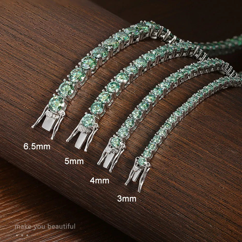 Brileon LuxeSpin VVS Green Moissanite Tennis Bracelet - Brileon