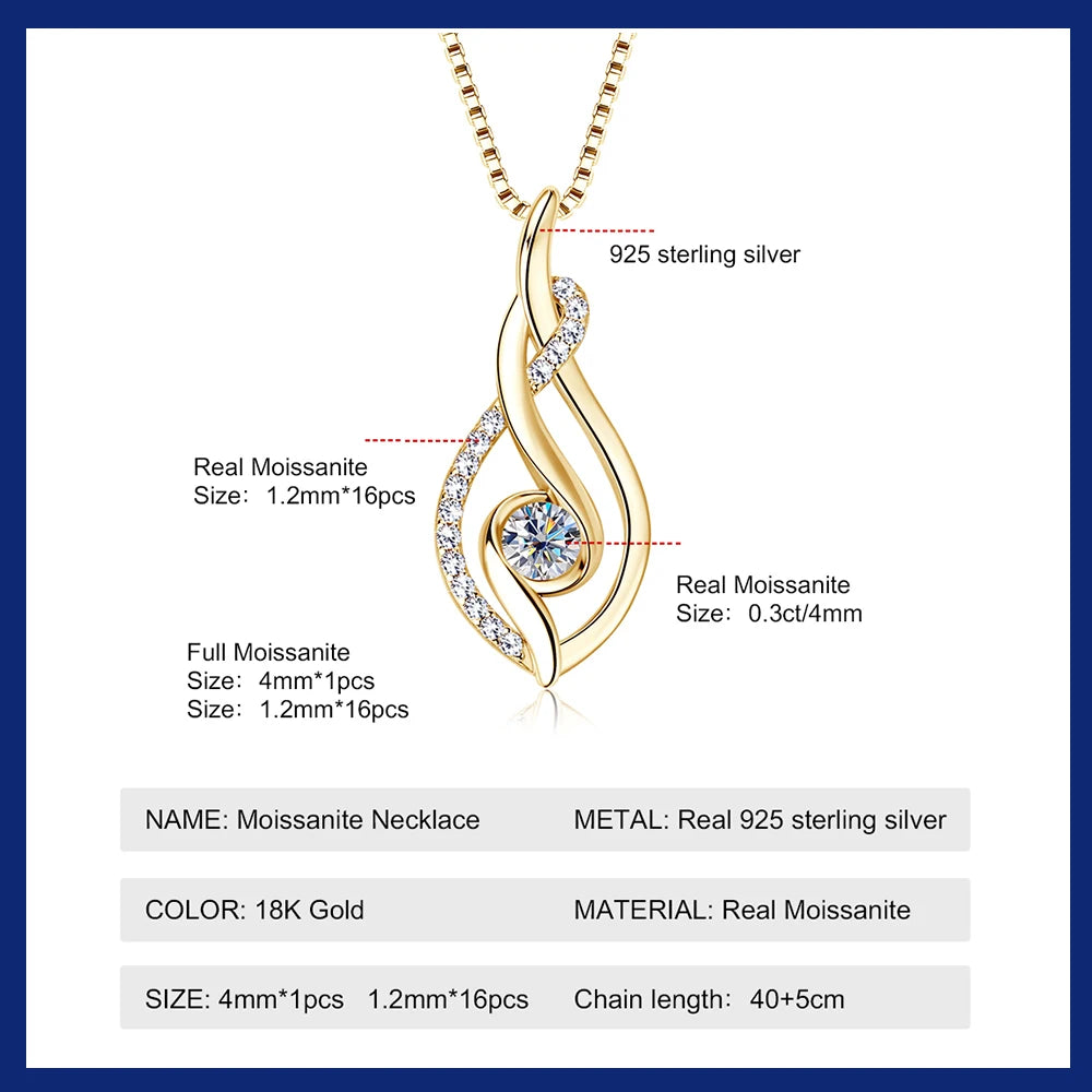 Brileon EternaTwist Moissanite Necklace - Brileon