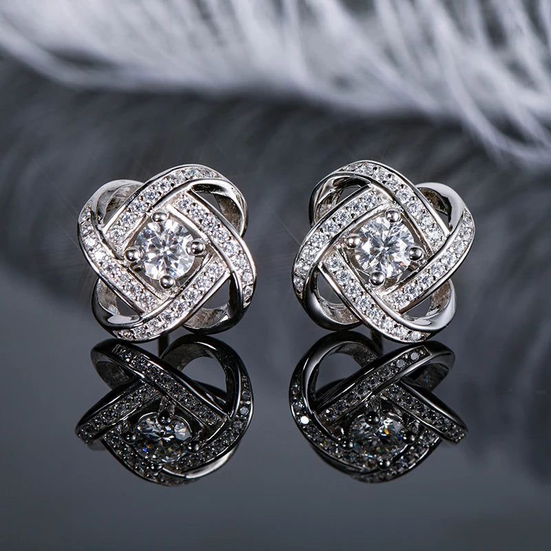 Brileon Vivienne Moissanite Flower Studs - Brileon