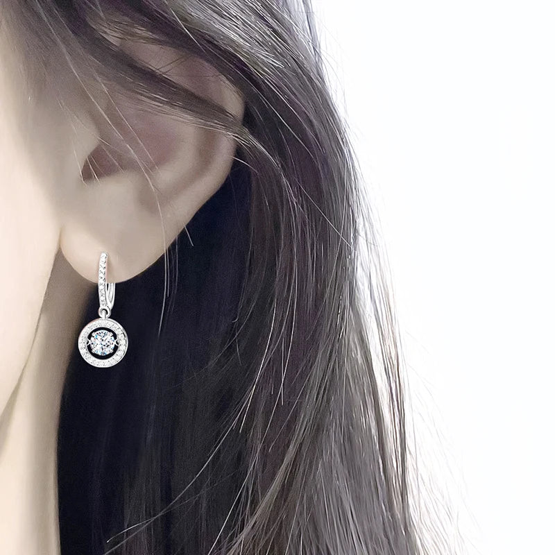 Brileon Vivessa Moissanite Drop Earrings - Brileon