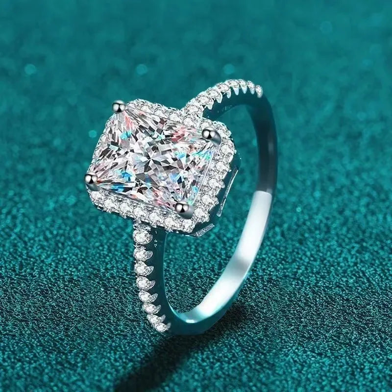 Brileon Elara Moissanite Ring – Emerald or Radiant Cut - Brileon