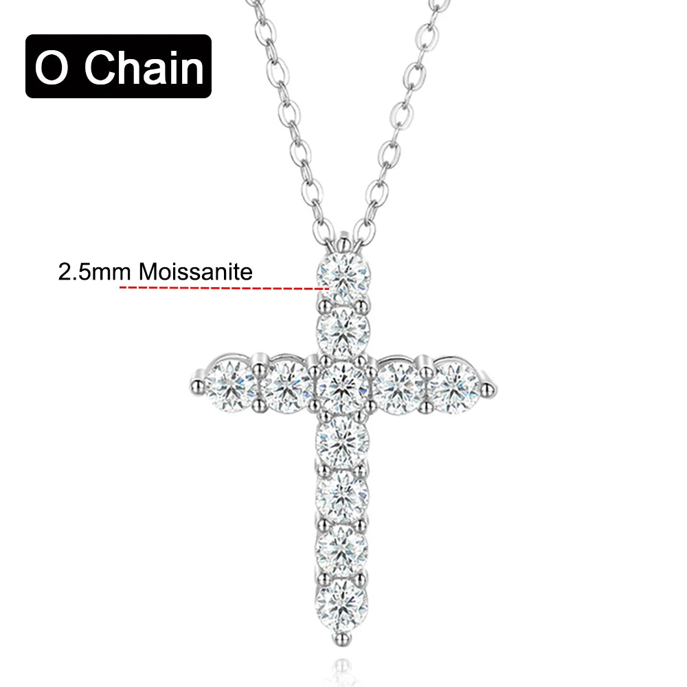 Brileon Celestine Moissanite Cross Pendant - Brileon