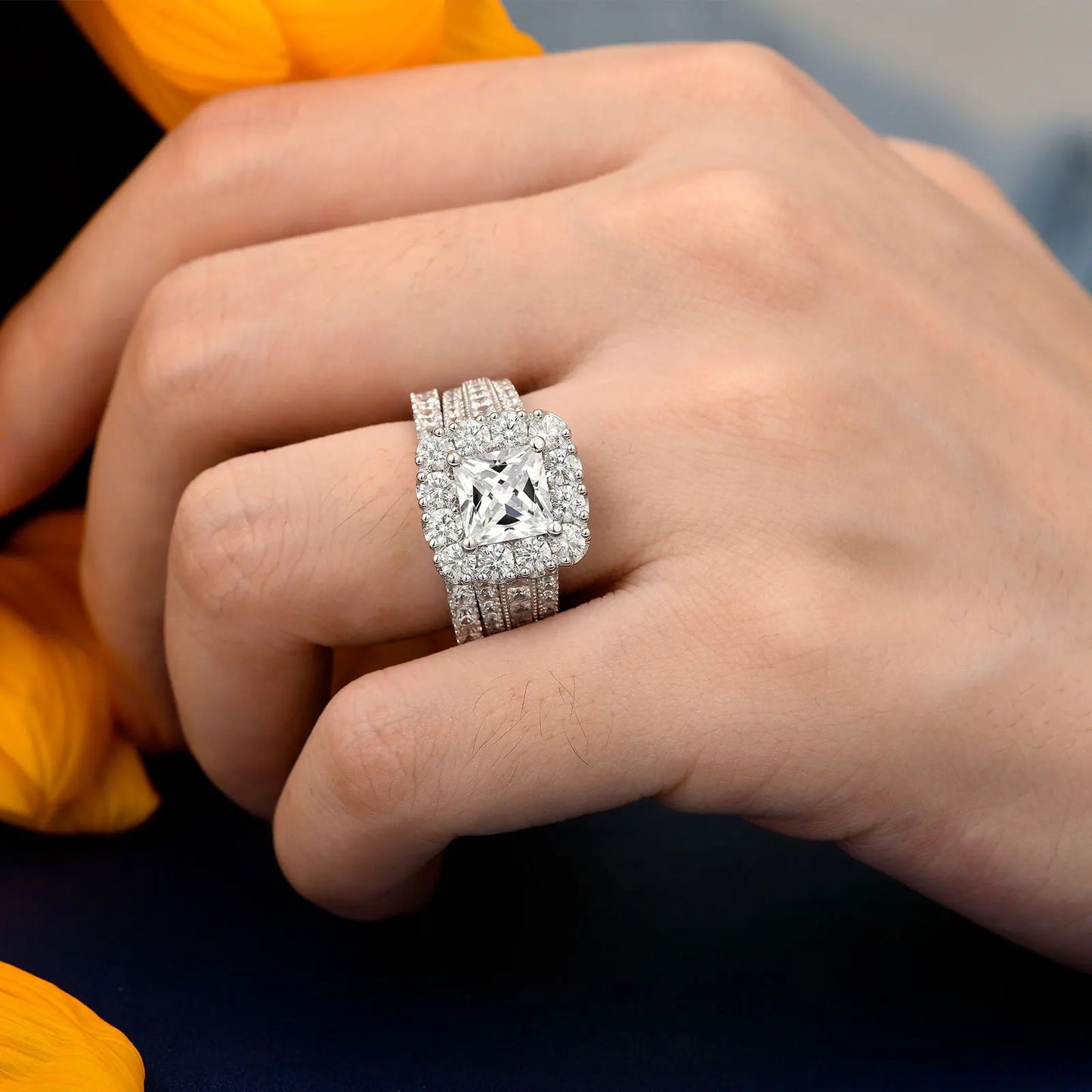 Brileon Aurielle Moissanite Bridal Set - Brileon