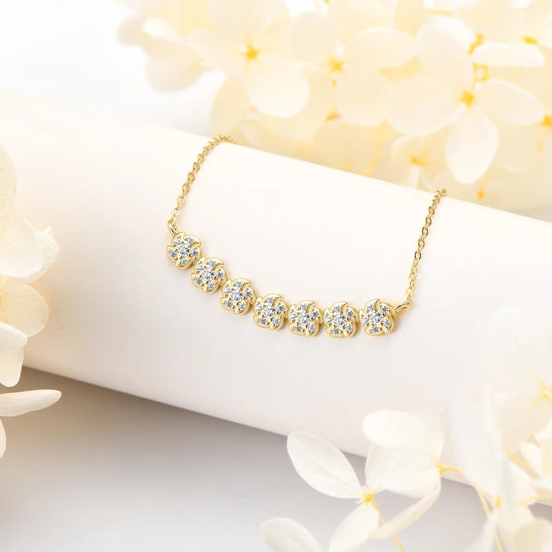 Brileon Gerbera Bloom Moissanite Necklace ✨ - Brileon