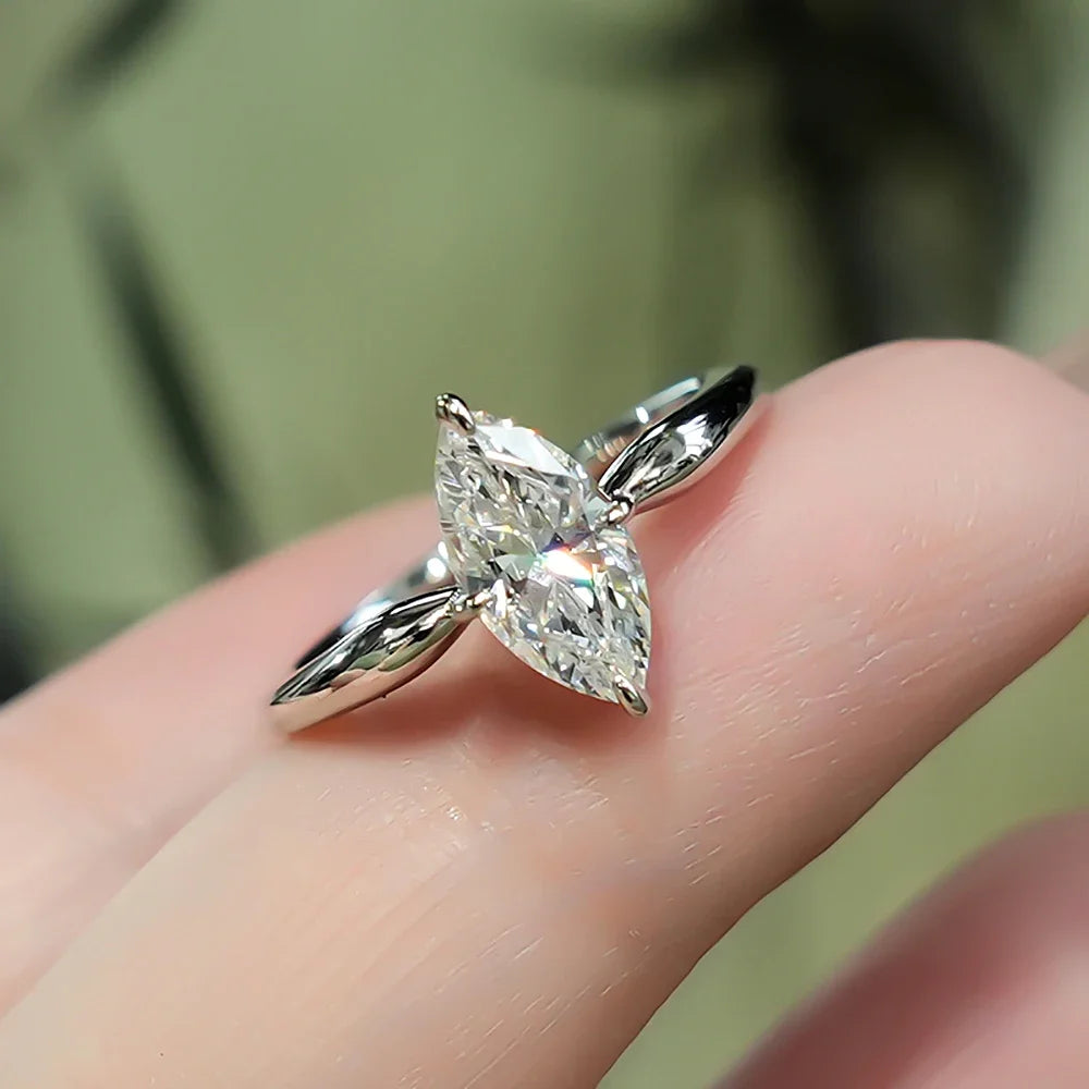 Brileon Marquessia 1–3CT Moissanite Solitaire Ring - Brileon