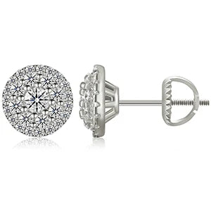 D Color Moissanite Stud Earrings For Women Top Quality 100% 925 Sterling Silver Sparkling Wedding Jewelry Shining Ear Accessory - Brileon