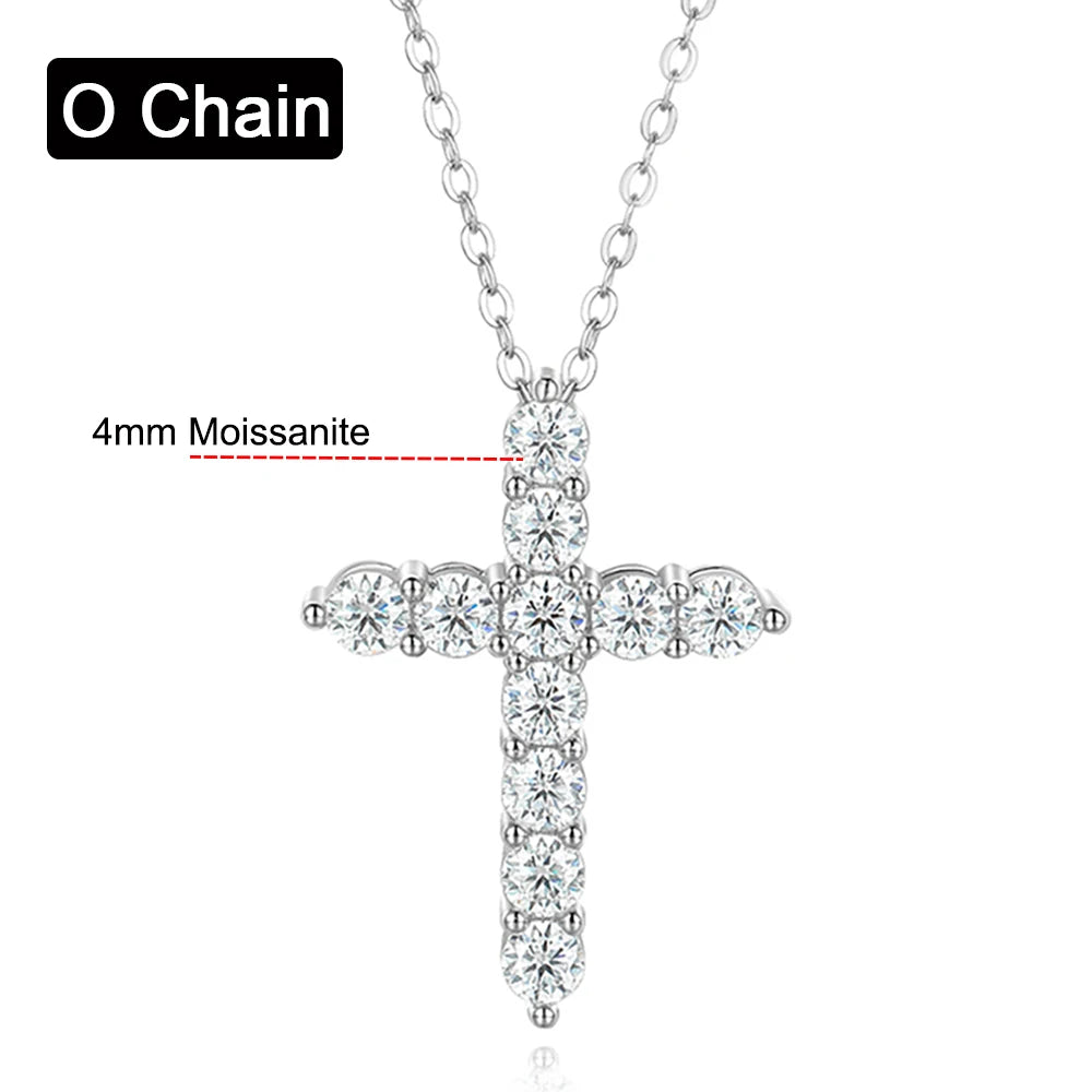 Brileon Celestine Moissanite Cross Pendant - Brileon