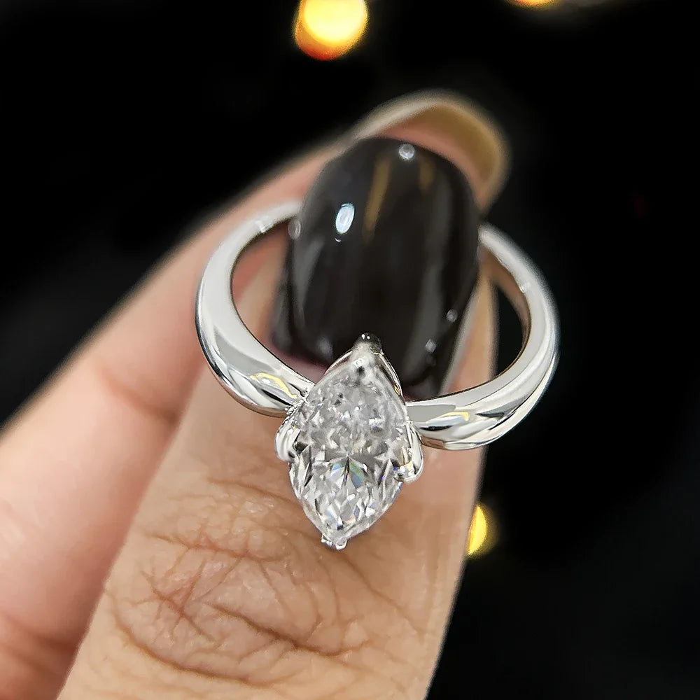 Brileon Marquessia 1–3CT Moissanite Solitaire Ring - Brileon
