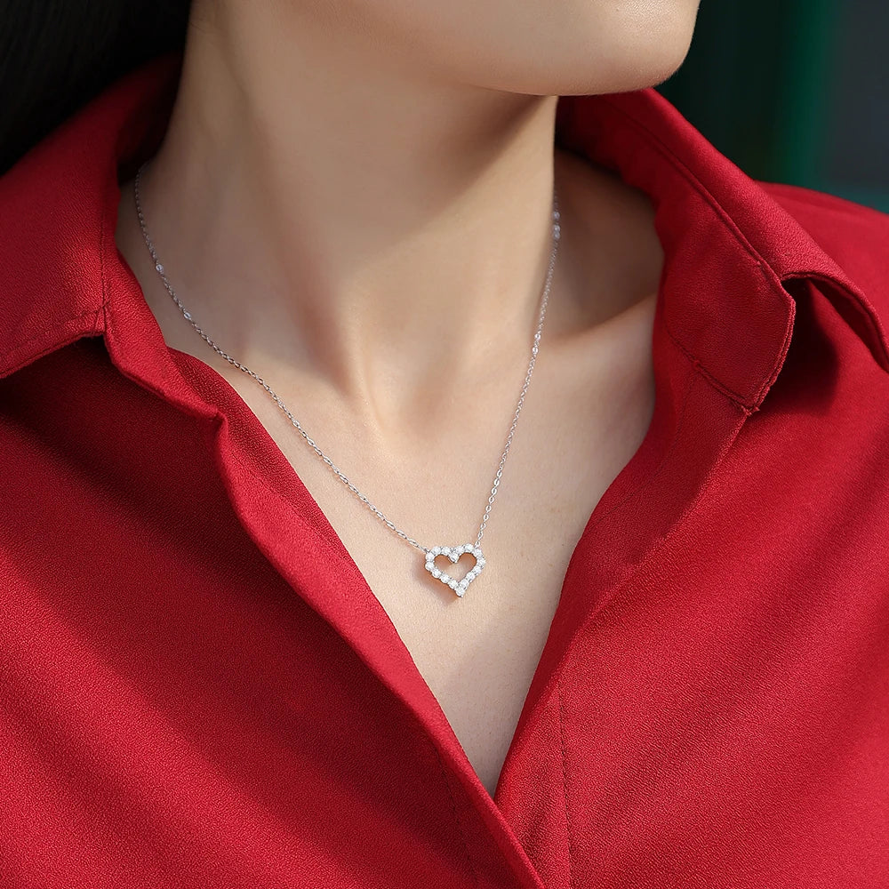 Brileon Celestia™ Heart Moissanite Pendant – A Sparkle of Love - Brileon