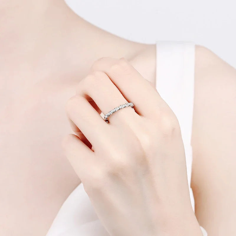 NeeTim Full Moissanite Ring 925 Sterling Silver with 18K Gold Plated Diamond Engagement Wedding Bridal Band Jewelry For Women - Brileon