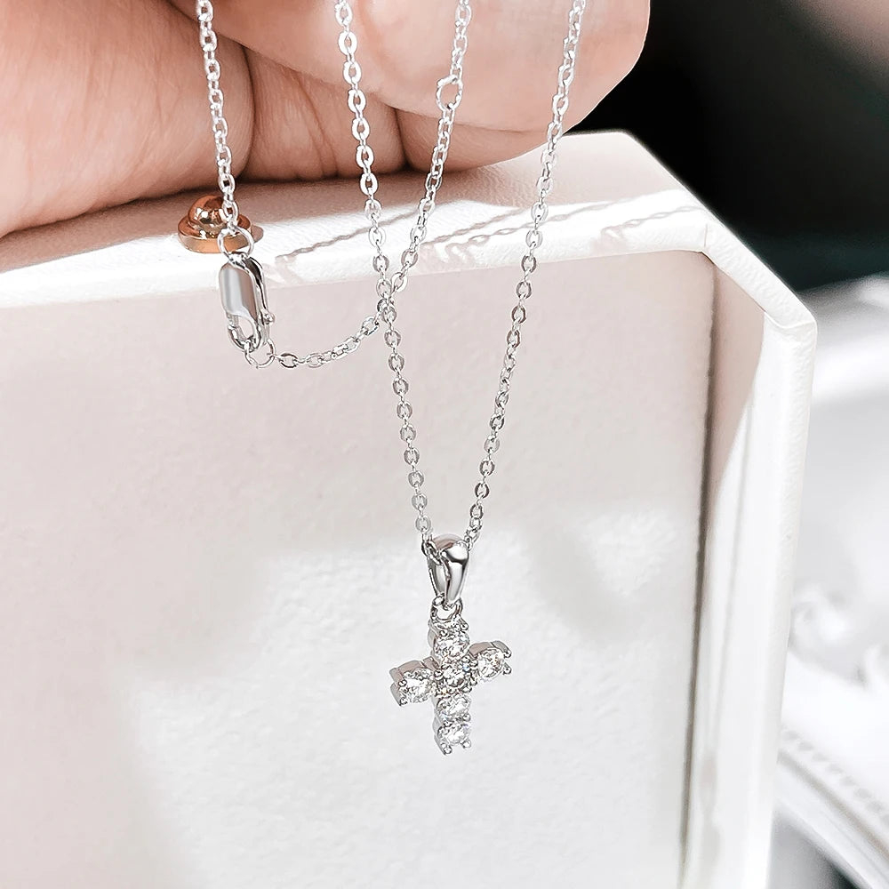 Brileon Althessa Moissanite Cross Pendant - Brileon