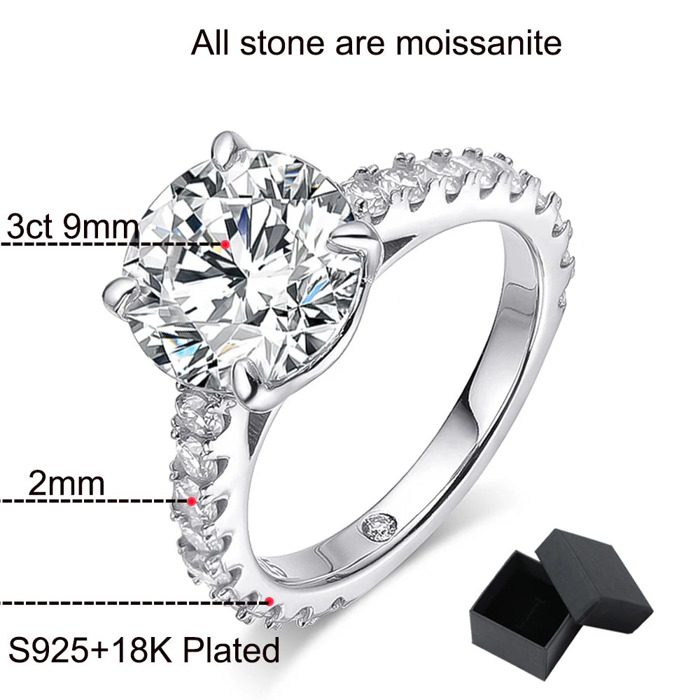 Brileon Eternal Sparkle Collection Moissanite Rings (Sold Individually or as a Set) - Brileon