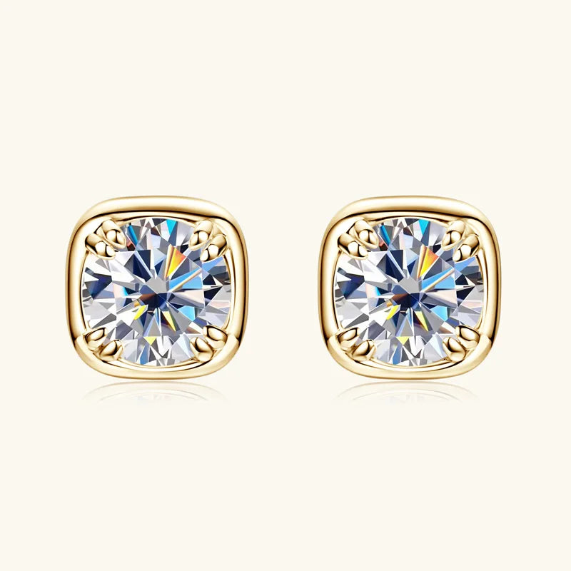 Brileon Lustréa Square Moissanite Studs