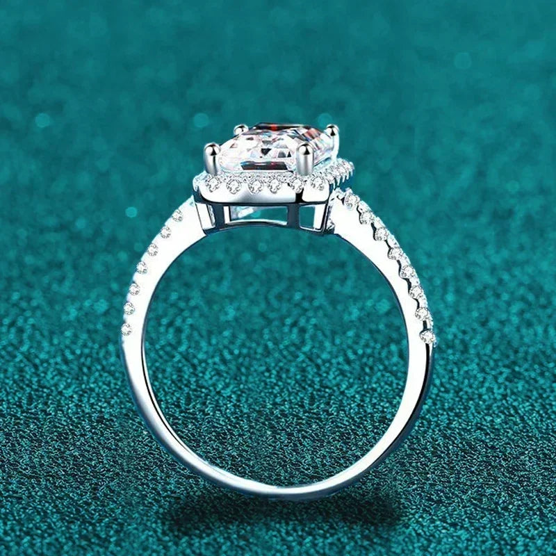 Brileon Elara Moissanite Ring – Emerald or Radiant Cut - Brileon