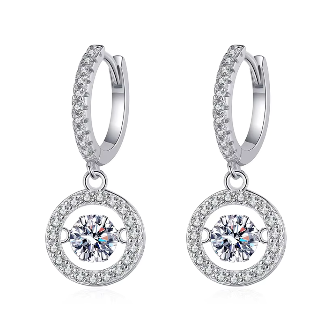 Brileon Vivessa Moissanite Drop Earrings - Brileon