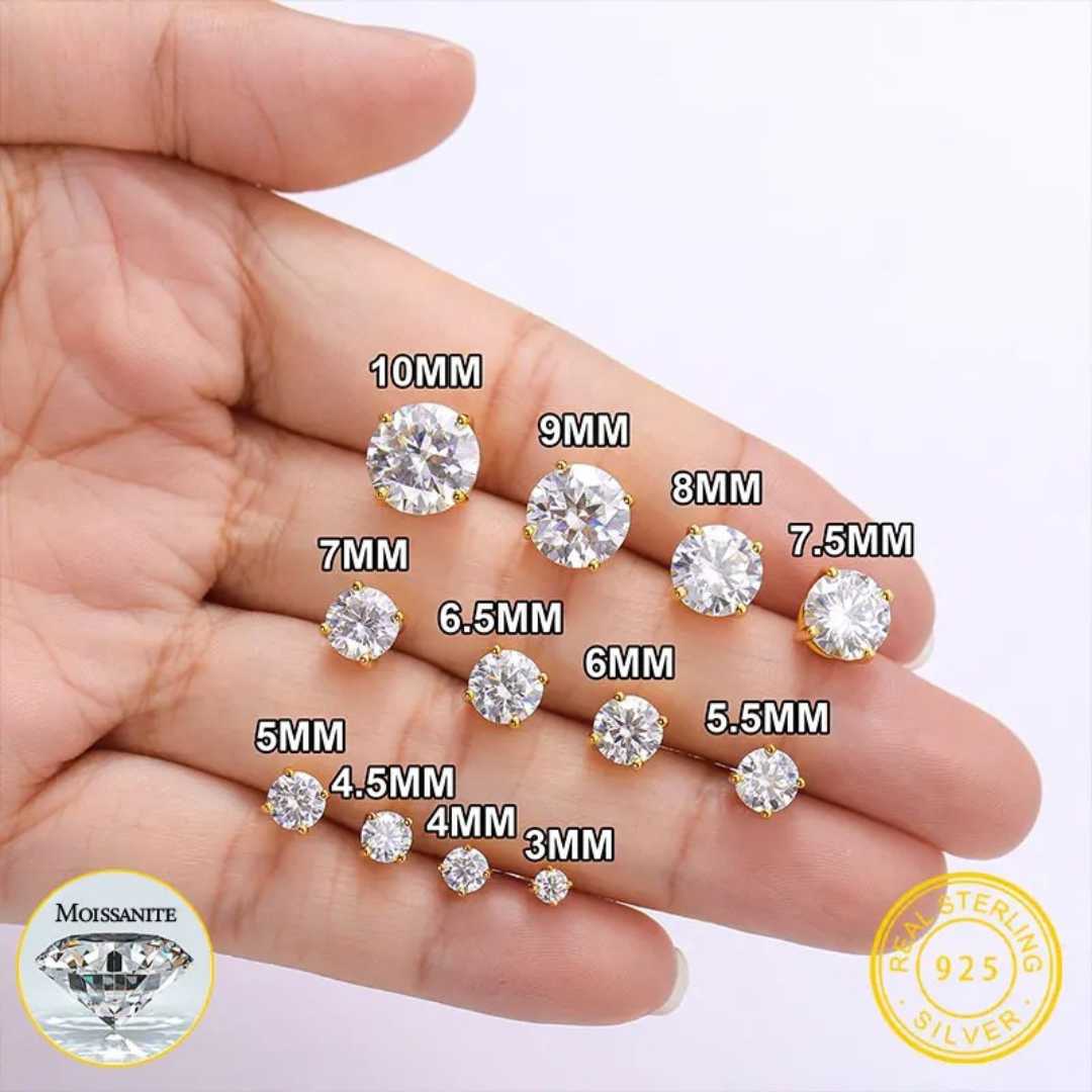 Brileon Noirette Moissanite Studs - Brileon
