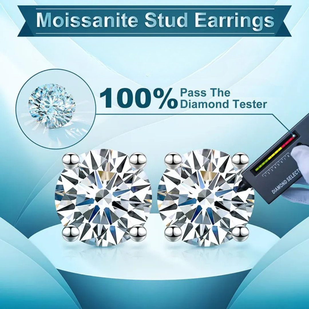 Brileon Noirette Moissanite Studs - Brileon