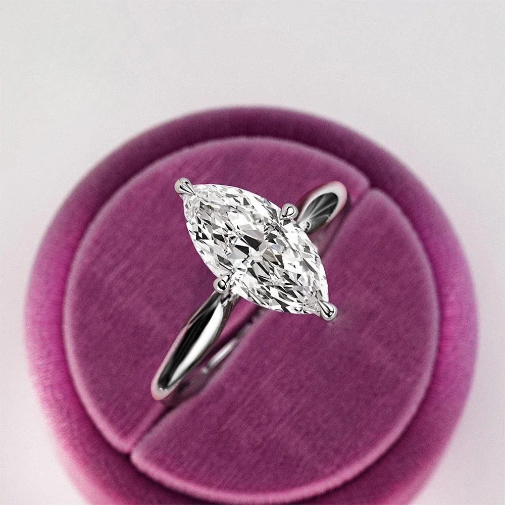 Brileon Marquessia 1–3CT Moissanite Solitaire Ring - Brileon