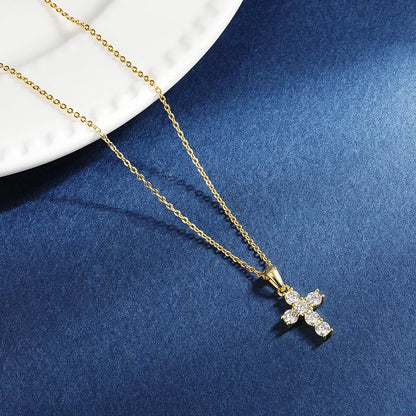 Brileon Althessa Moissanite Cross Pendant - Brileon