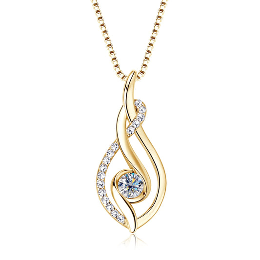 Brileon EternaTwist Moissanite Necklace - Brileon