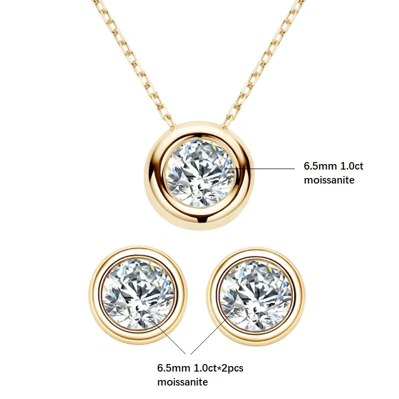 Brileon Radiance 3CT Moissanite Jewelry Set - Brileon