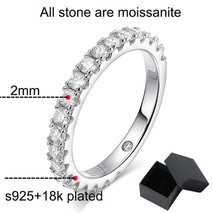 Brileon Eternal Sparkle Collection Moissanite Rings (Sold Individually or as a Set) - Brileon