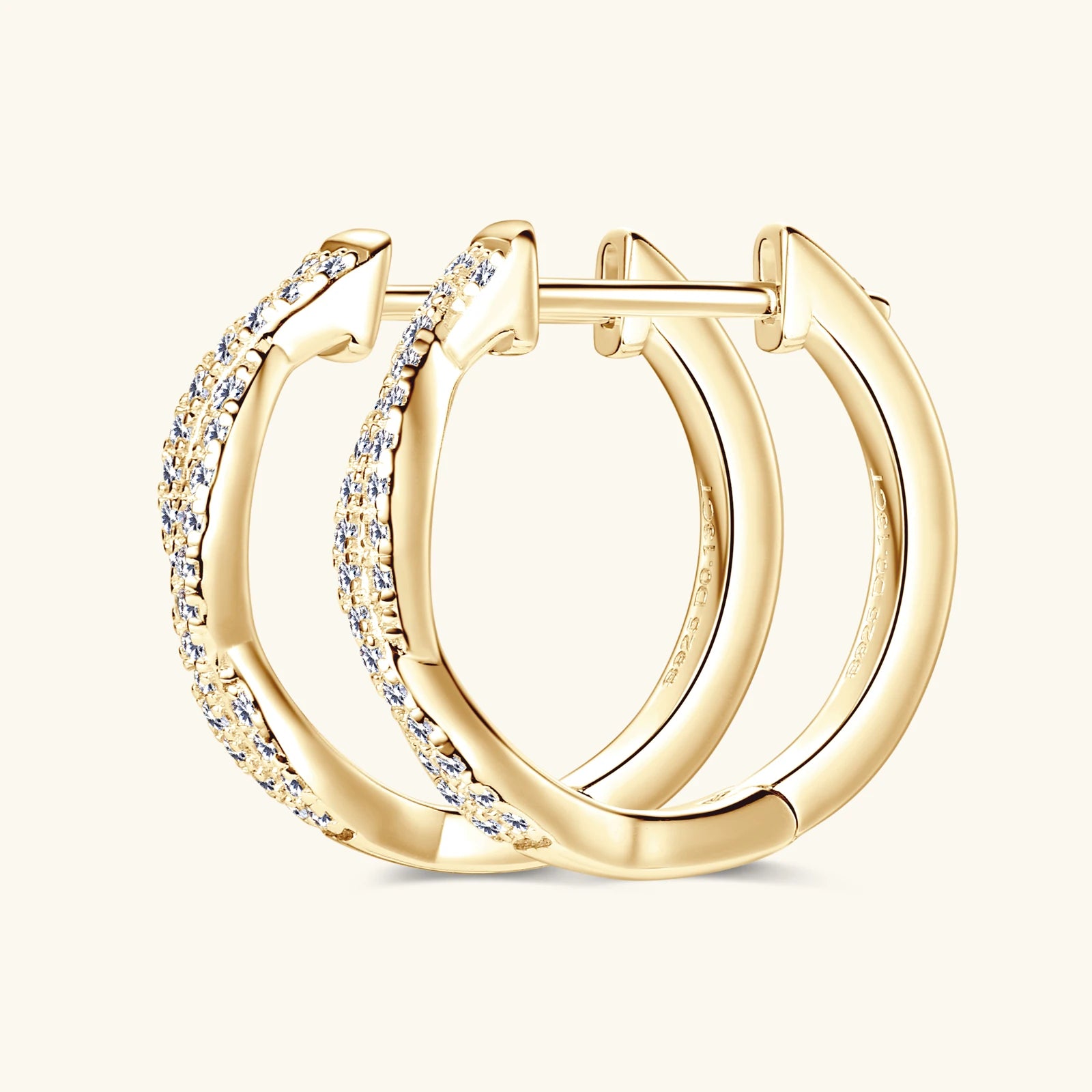Brileon Aurelia™ Twisted Moissanite Hoop Earrings - Brileon