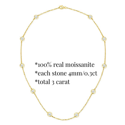 Brileon Virelia Round Cut Moissanite Necklace - Brileon