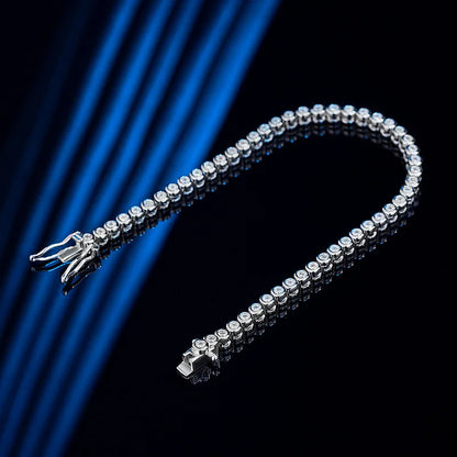 Brileon LuxeGlow 2mm Moissanite Tennis Bracelet – 18K White Gold Plated S925 - Brileon