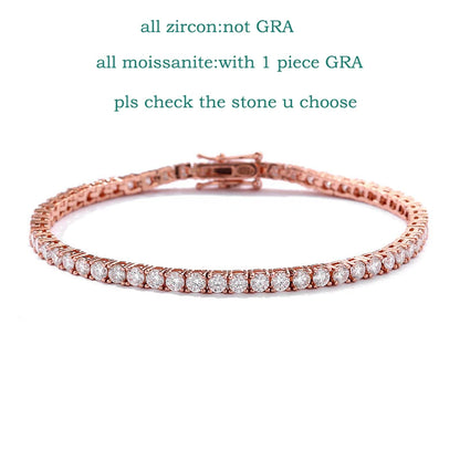 Brileon Elegance Redefined Tennis Bracelet – 4mm - Moissanite or Zircon - Unisex - Brileon