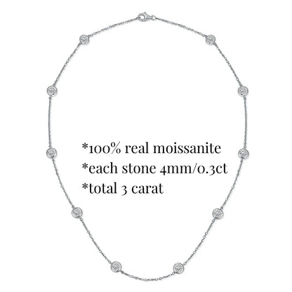Brileon Virelia Round Cut Moissanite Necklace - Brileon