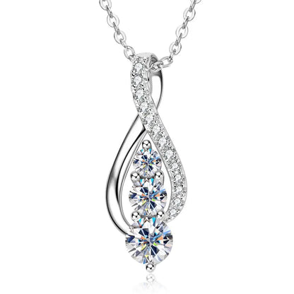 Brileon Eternelle Moissanite Infinity Pendant Necklace - Brileon