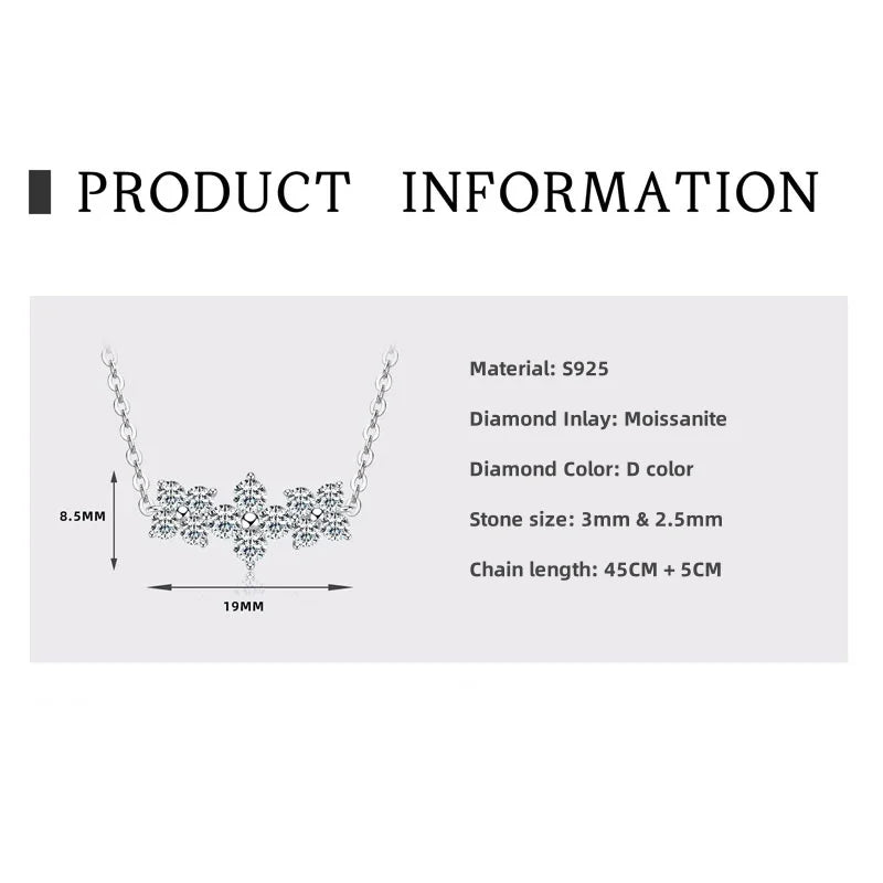 Brileon Fleuré Moissanite Clover Pendant Necklace - Brileon