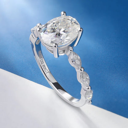 Brileon Astrielle Oval Moissanite Ring - Brileon
