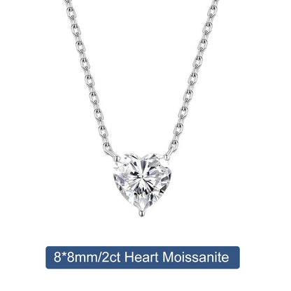 Brileon Luminara Heart Moissanite Necklace - Brileon