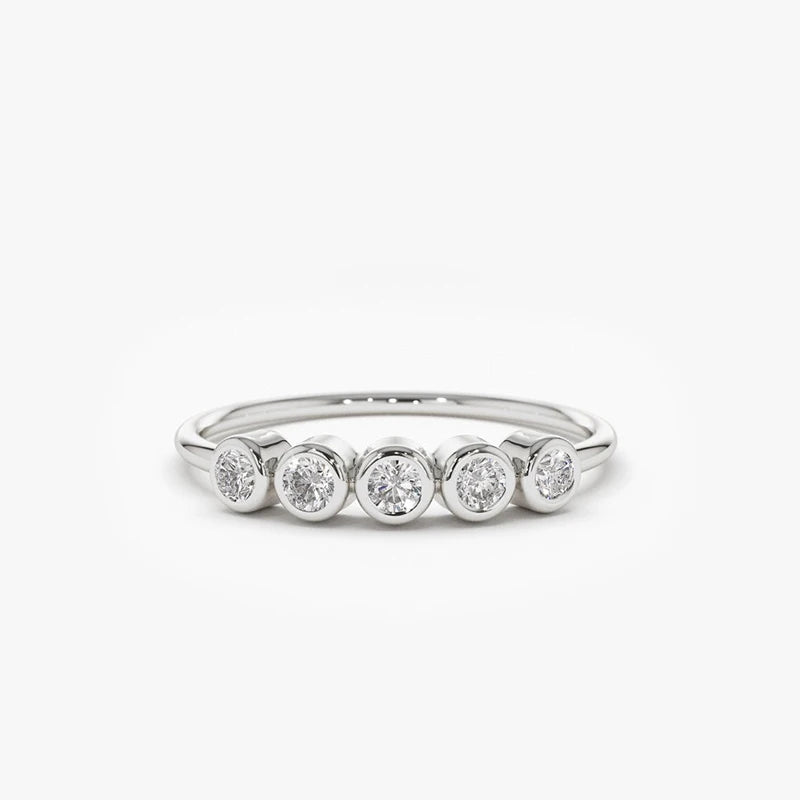 Brileon Eternal Five Moissanite Ring - Brileon