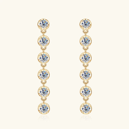 Brileon Luminara™ 3mm Moissanite Drop Earrings – Timeless Elegance - Brileon
