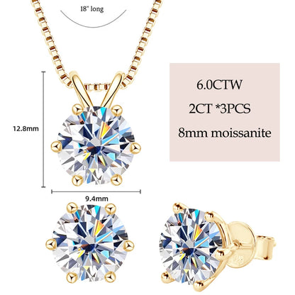 Brileon Luxe Solstice Moissanite Jewelry Set - Brileon
