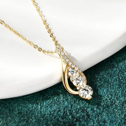 Brileon Eternelle Moissanite Infinity Pendant Necklace - Brileon