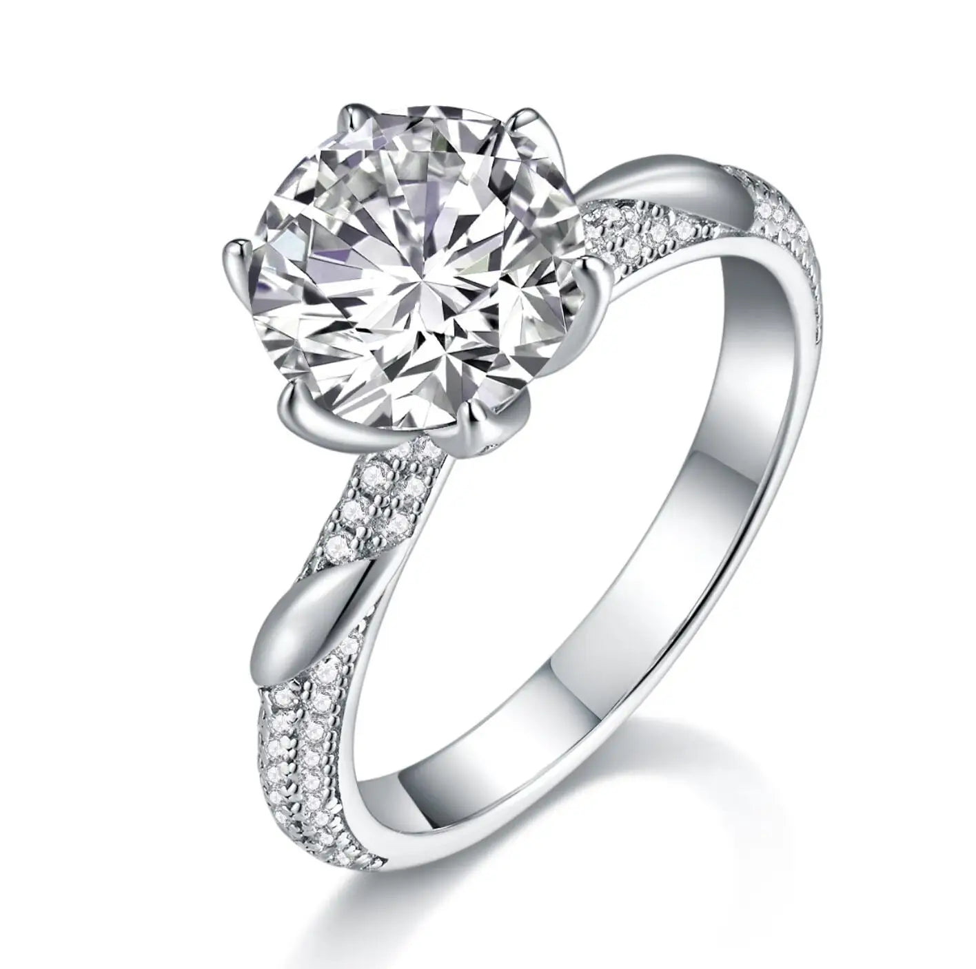 Brileon Radiant 3CT Moissanite Ring - Brileon