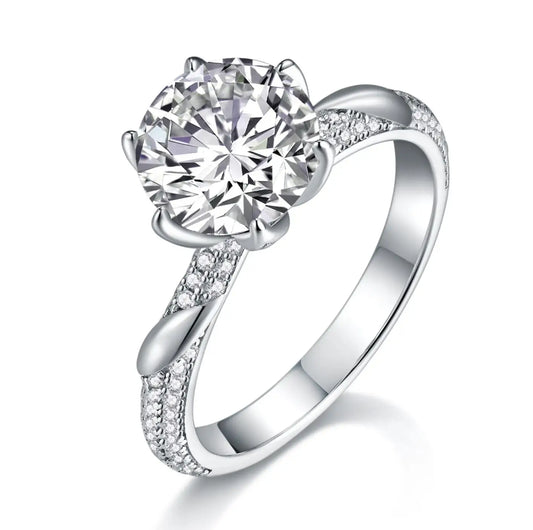 Brileon Radiant 3CT Moissanite Ring - Brileon