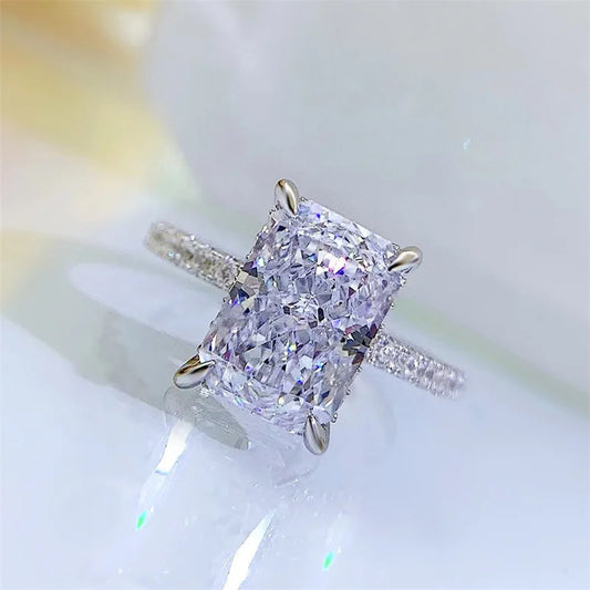 Brileon Radiant Glow 925 Sterling Silver Simulated Diamond Ring ✨ - Brileon